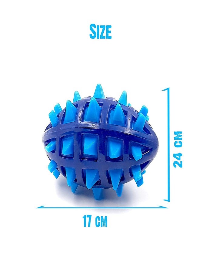 Pet Believe 3.5" Spiky Squeak & Light Football for Dogs - Durable, Rubber Bouncy Puppy Fetch & Chew Toy for Your Pet, Colors Will Vary - Image 2